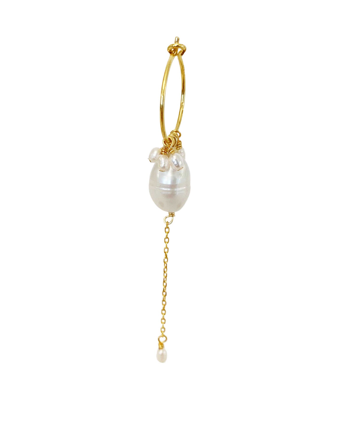 Liora earring in — earrings in 18k gold-plated 925 sterling silver, freshwater pearls