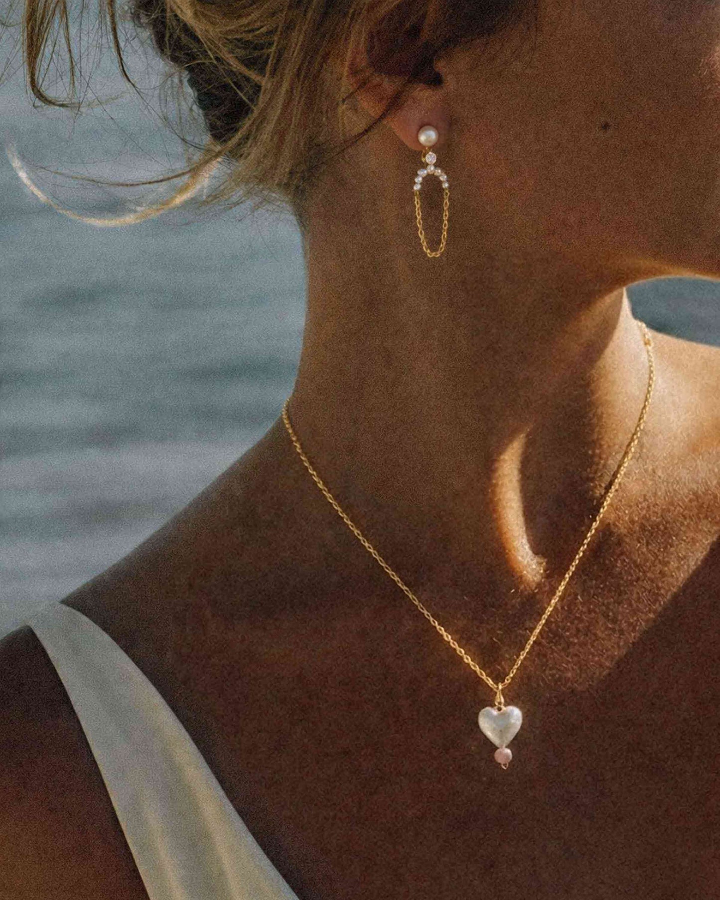 Luma Heart Pearl Necklace