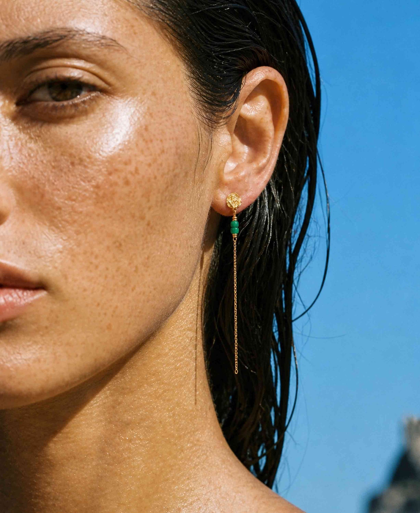 Honey drop chain earrings