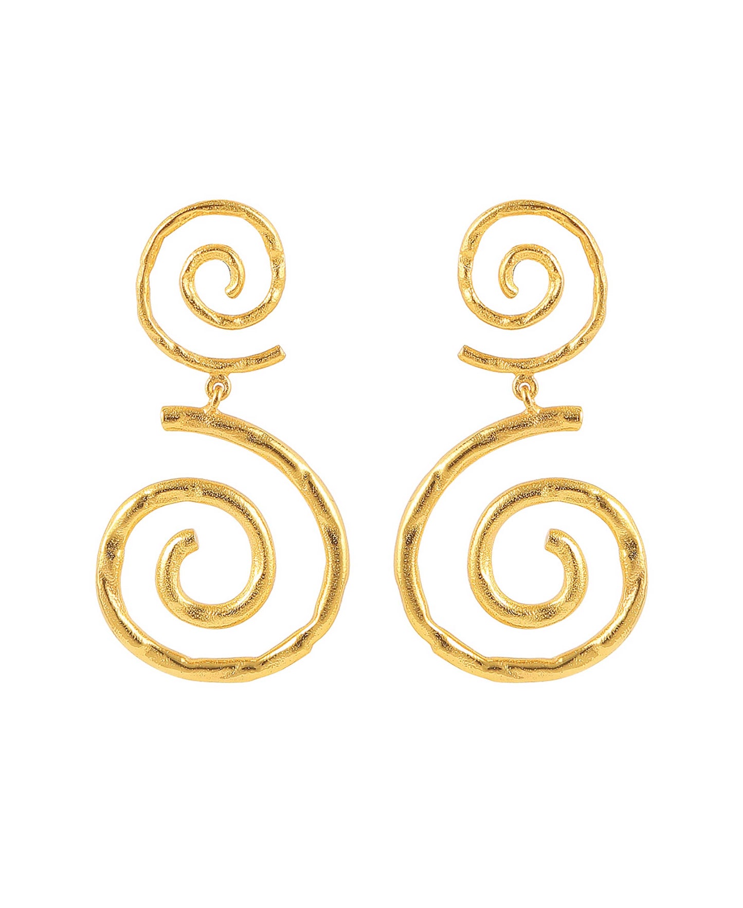Halley earrings — gold, silver earrings in gold-plated 925 sterling silver