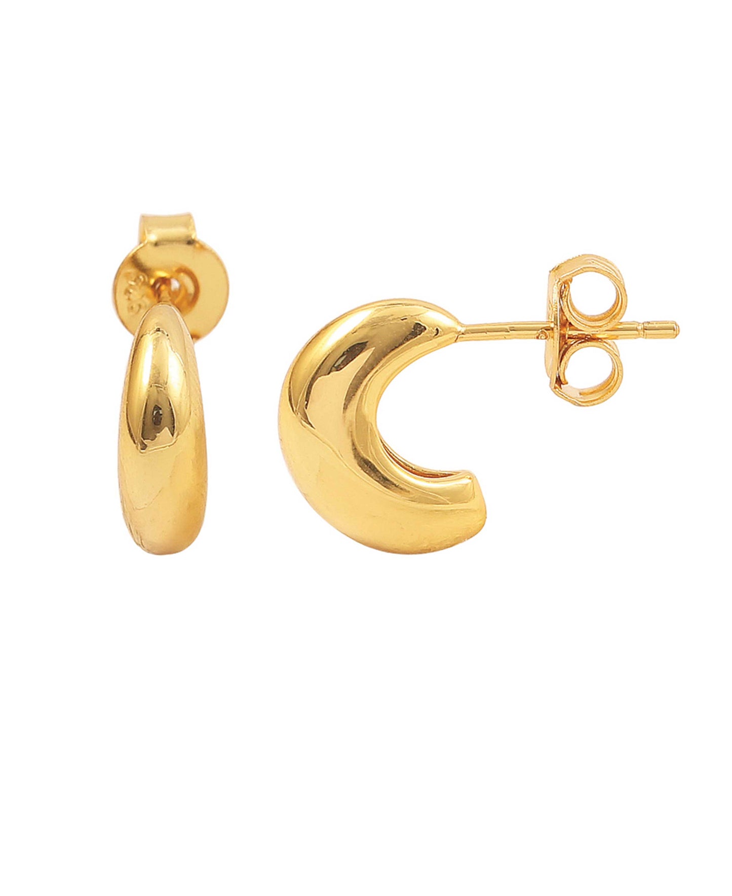 Nora hoops — gold, silver earrings in gold-plated 925 sterling silver
