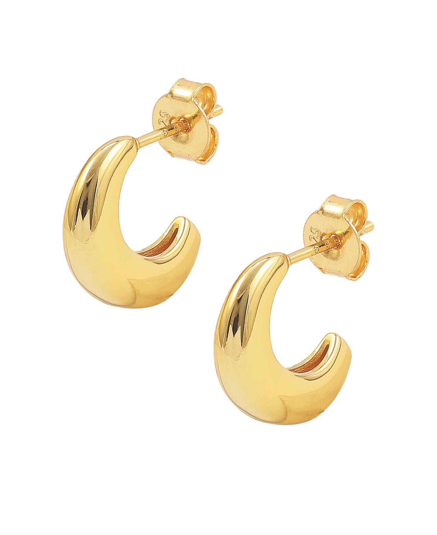 Nora big hoops — gold, silver earrings in gold-plated 925 sterling silver