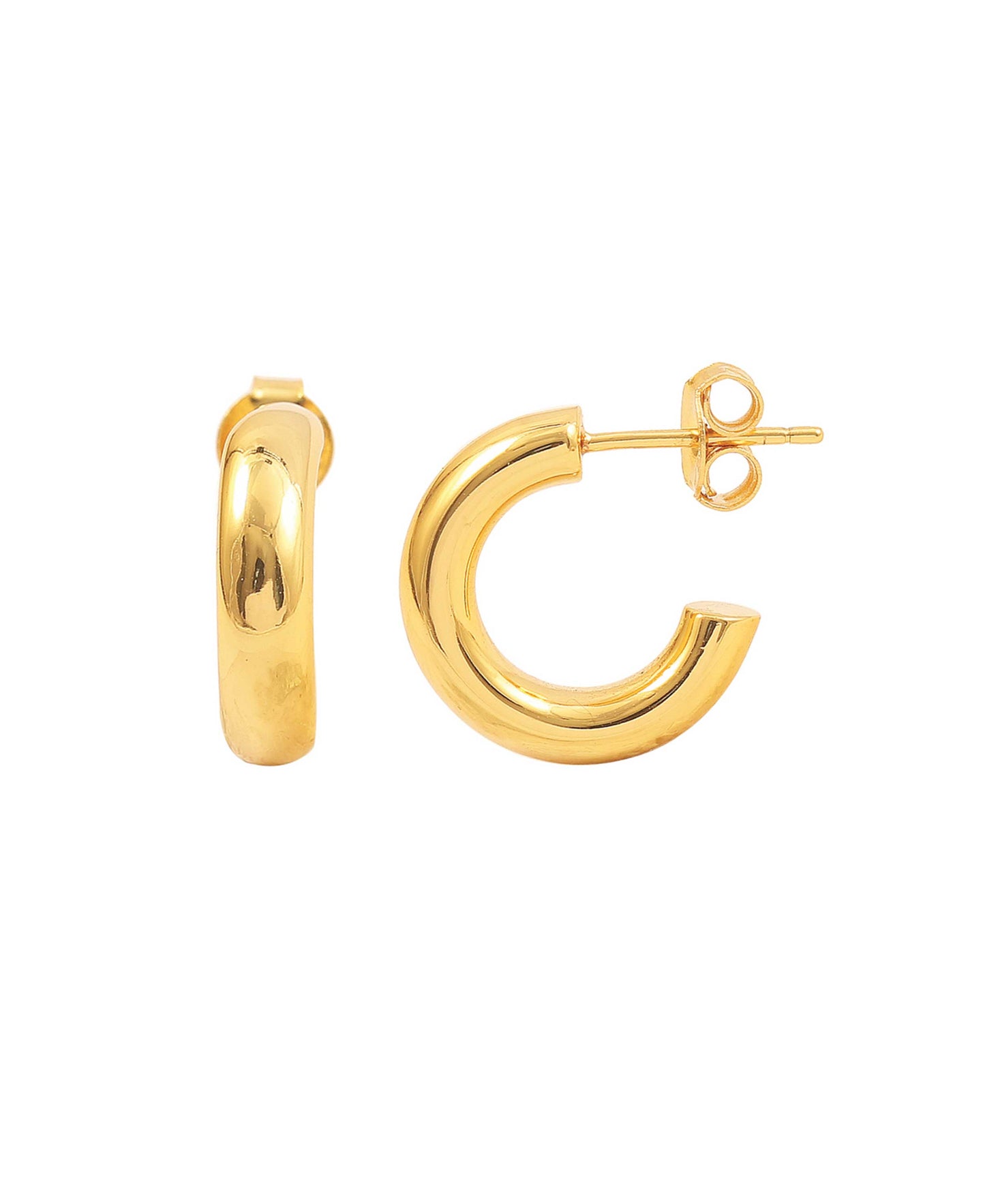 Liva hoops — gold, silver earrings in gold-plated 925 sterling silver