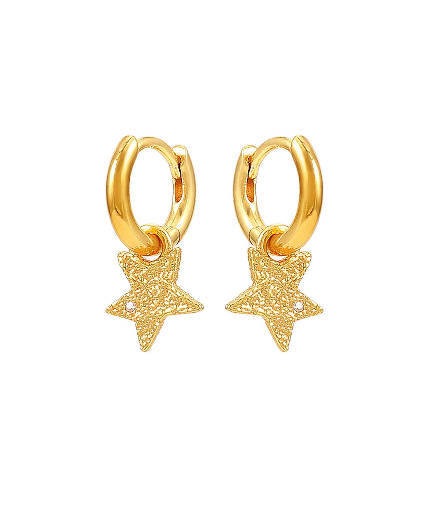 Astra Hoops — gold, silver earrings in 18k gold-plated 925 sterling silver