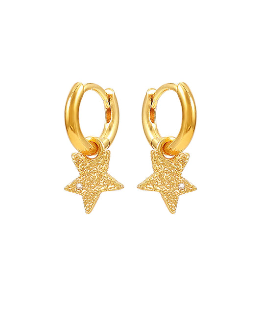 Astra Hoops — gold, silver earrings in 18k gold-plated 925 sterling silver