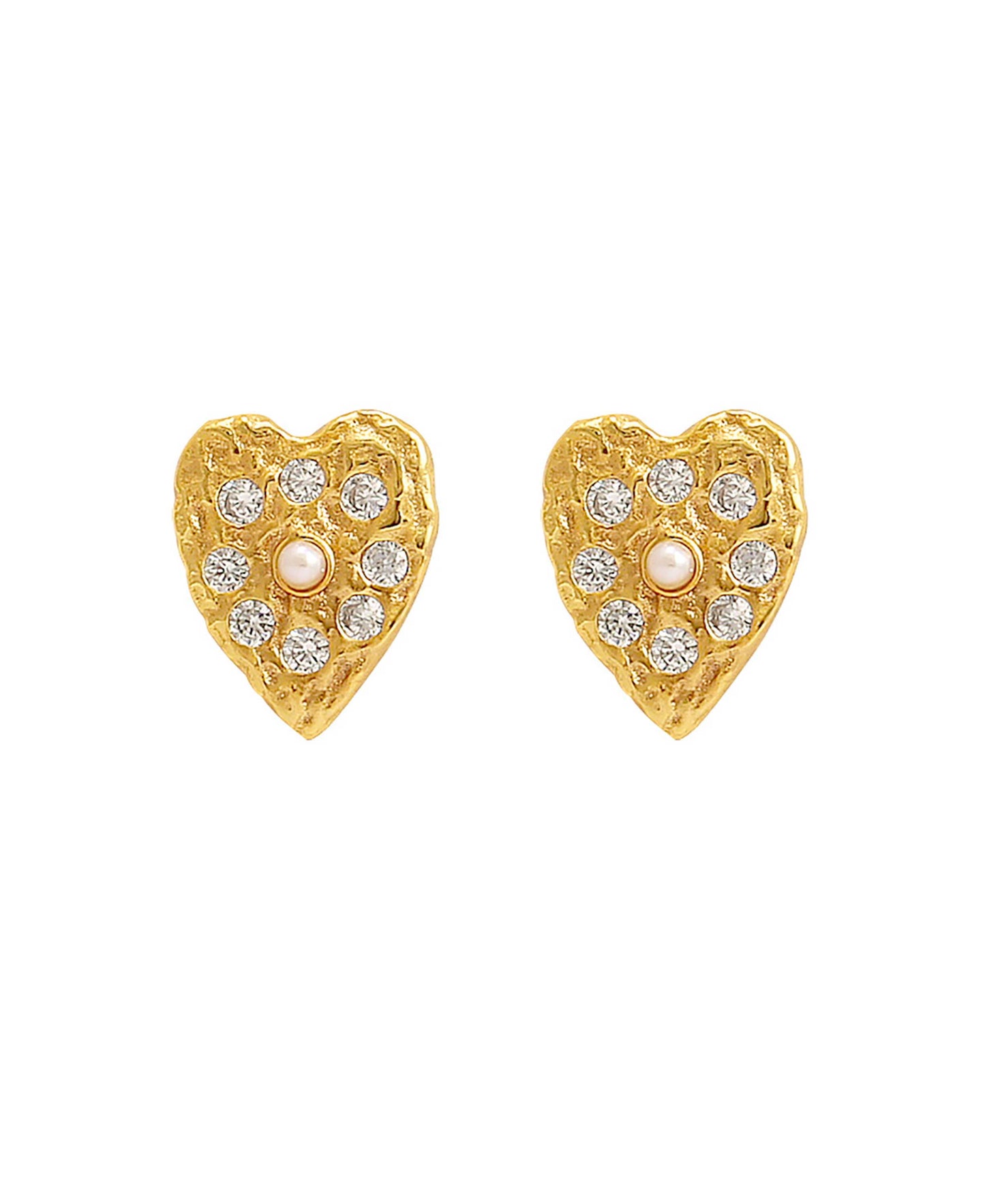 Lucia earrings — gold, silver, pearl earrings in 18k gold-plated 925 sterling silver, freshwater pearls