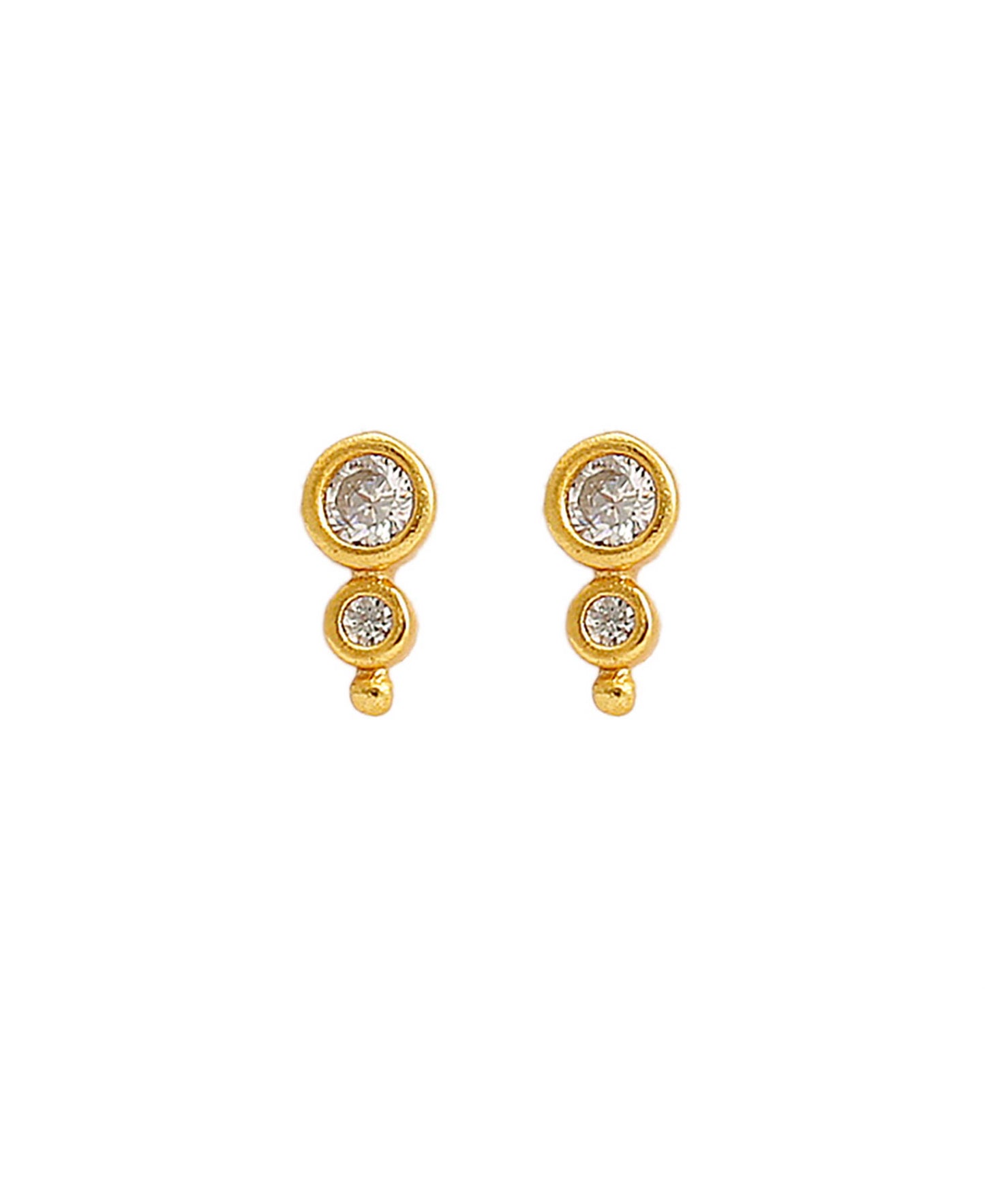 Magnolia earrings — gold, silver earrings in 18k gold-plated 925 sterling silver