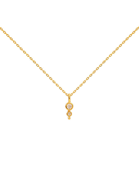 Magnolia pendant necklace — gold, silver necklace in 18k gold-plated 925 sterling silver