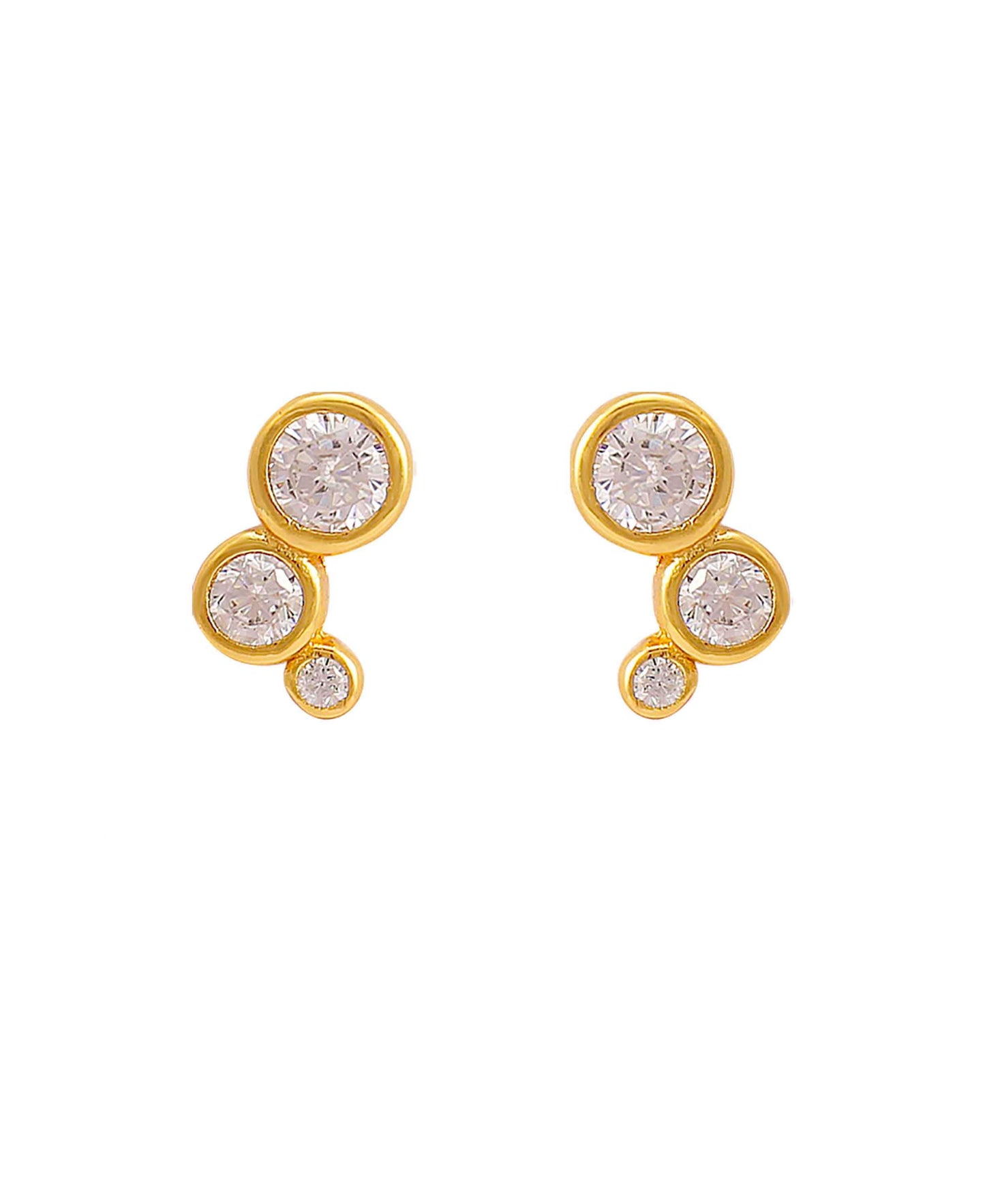 Magnolia crossaint earrings — gold, silver earrings in 18k gold-plated 925 sterling silver
