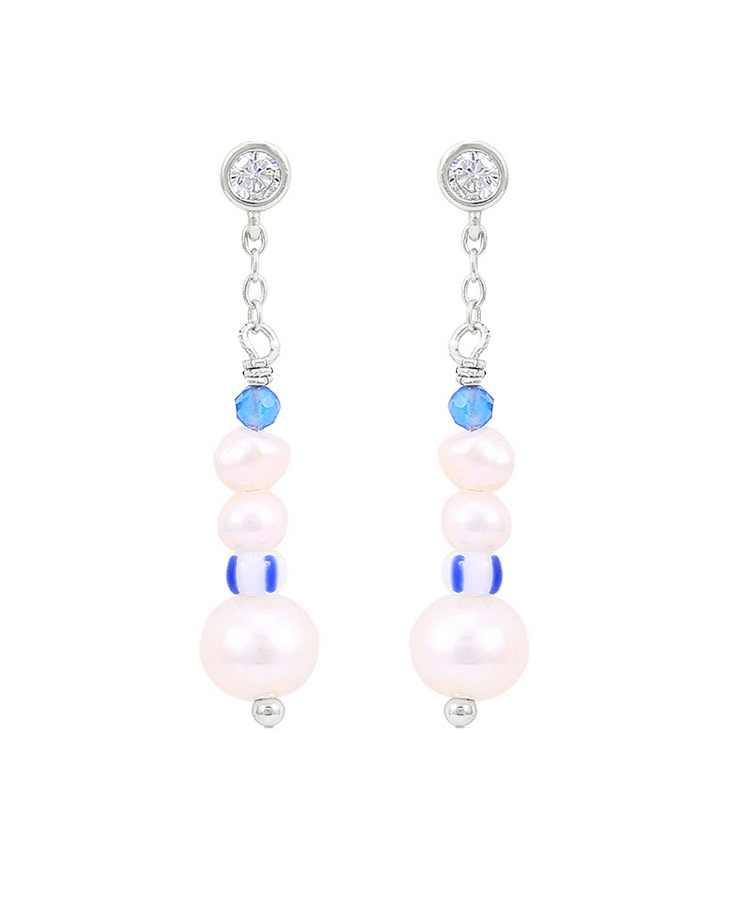 Baily earrings in — earrings in gold-plated 925 sterling silver, freshwater pearls