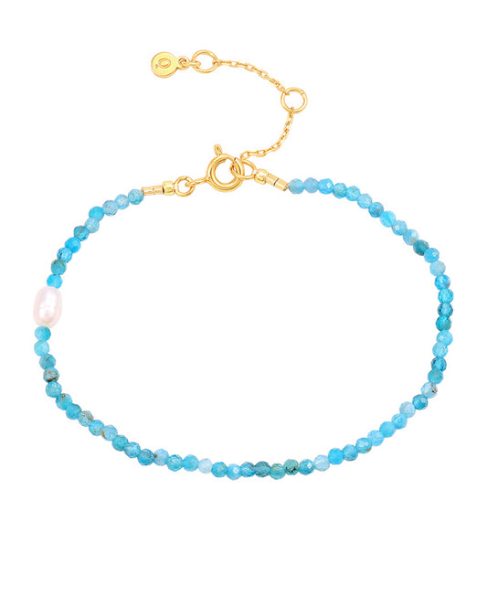 Wren bracelet — gold, silver, pearl bracelet in 18k gold-plated 925 sterling silver, freshwater pearls