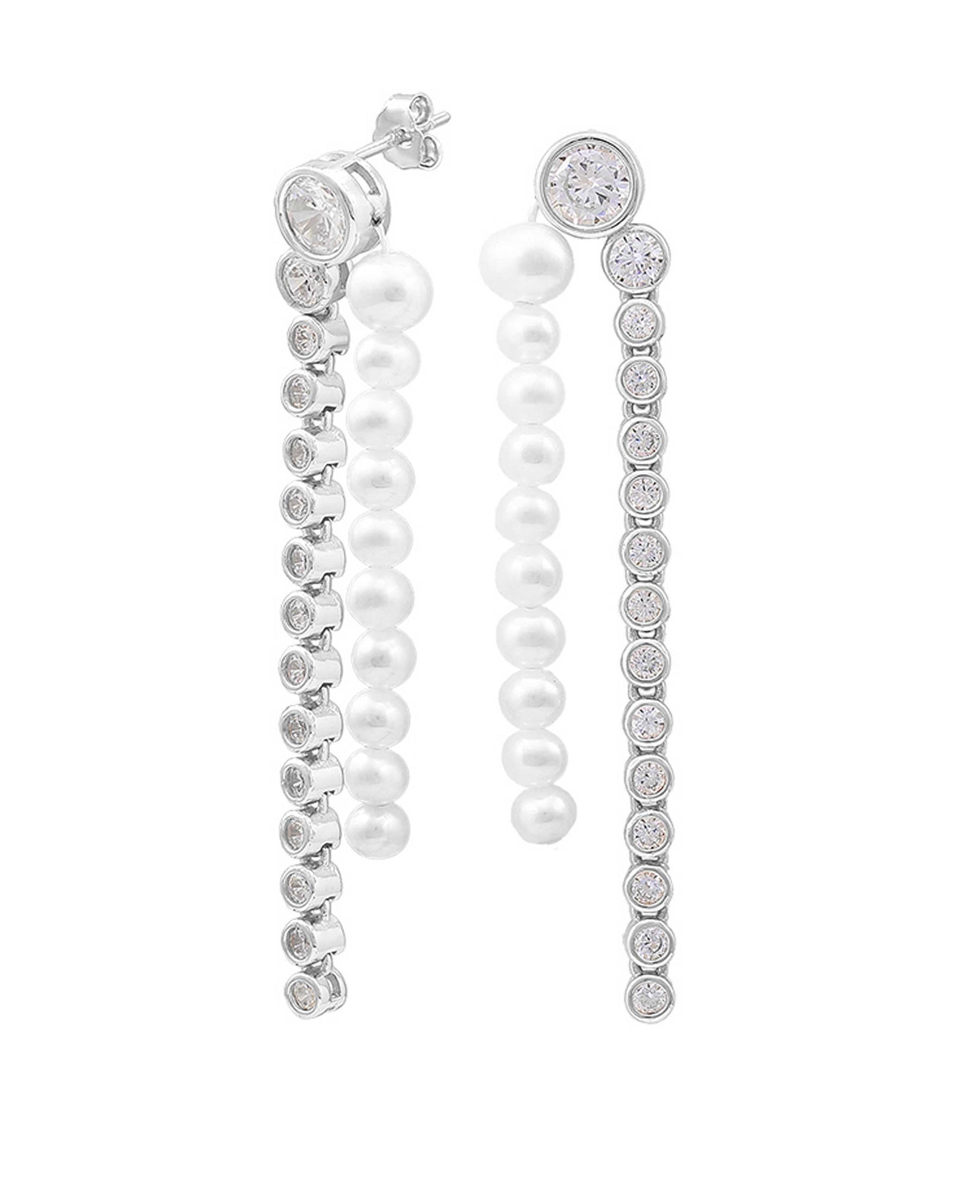 Harper grande earrings in  — earrings in 925 sterling silver, freshwater pearls