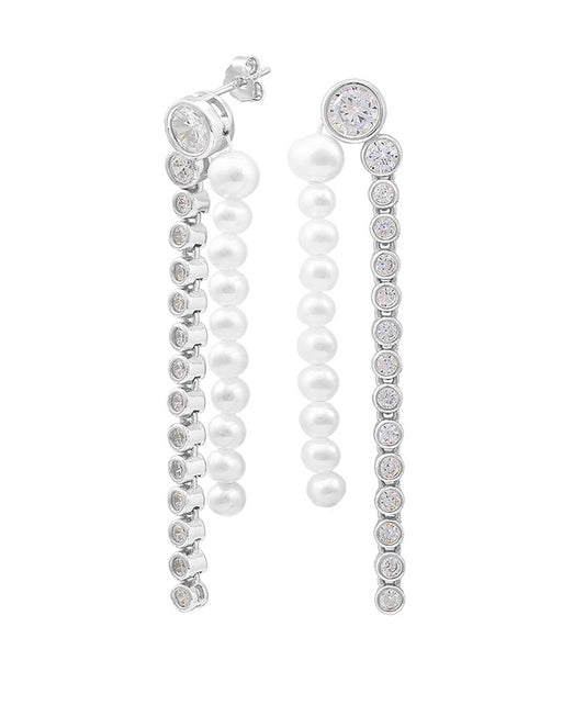 Harper grande earrings in  — earrings in 925 sterling silver, freshwater pearls