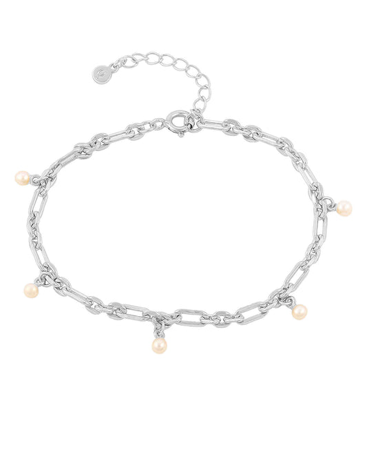 Lainey bracelet — silver, pearl bracelet in 925 sterling silver, freshwater pearls
