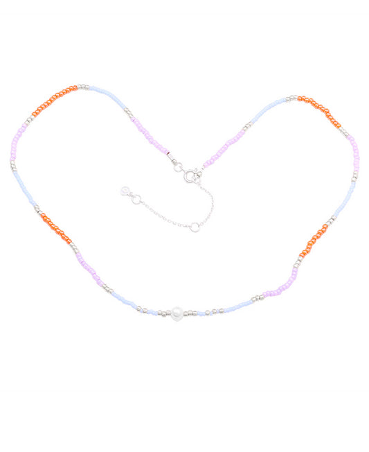 Avery necklace — silver, pearl necklace in 925 sterling silver, freshwater pearls