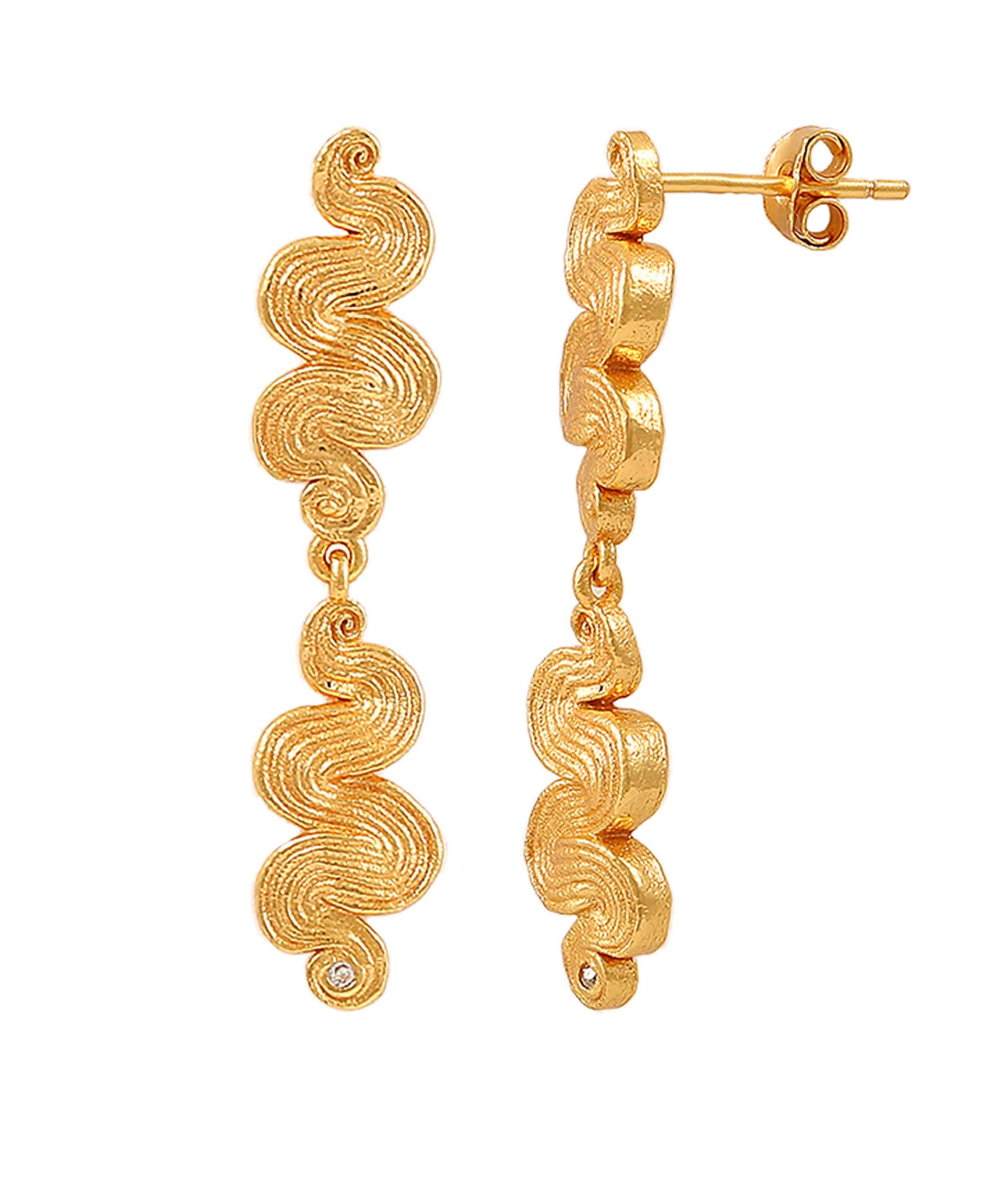 Audrey double earrings in  — earrings in gold-plated 925 sterling silver