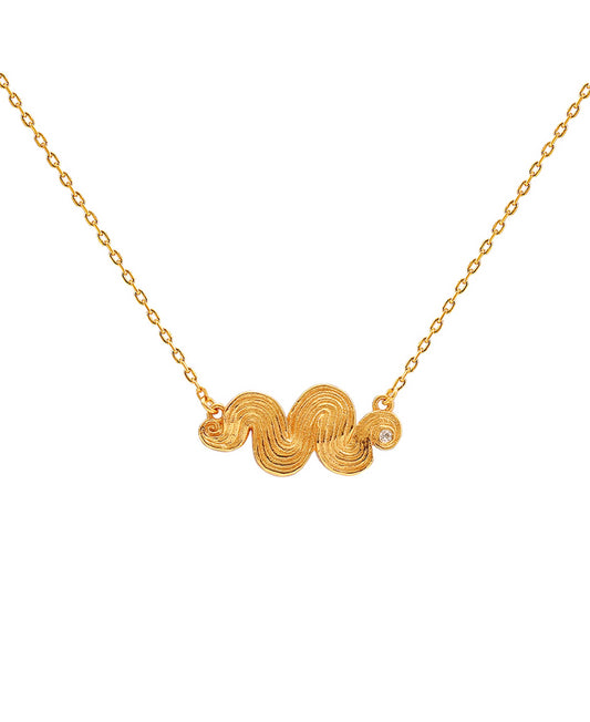Audrey necklace — gold, silver necklace in gold-plated 925 sterling silver