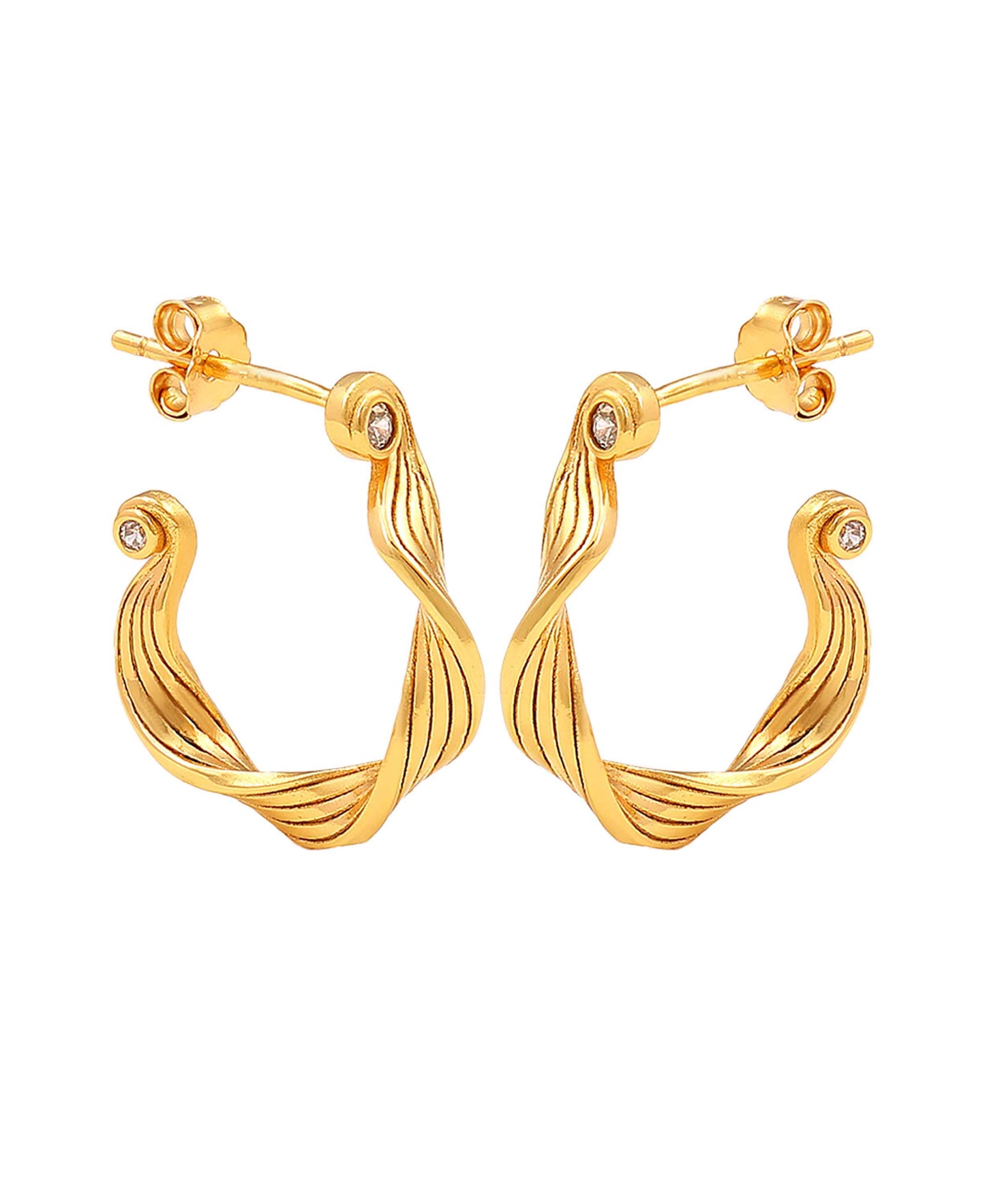 Audrey hoops in — earrings in gold-plated 925 sterling silver