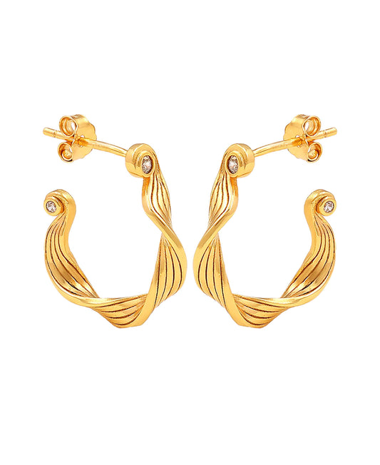 Audrey hoops in  — earrings in gold-plated 925 sterling silver