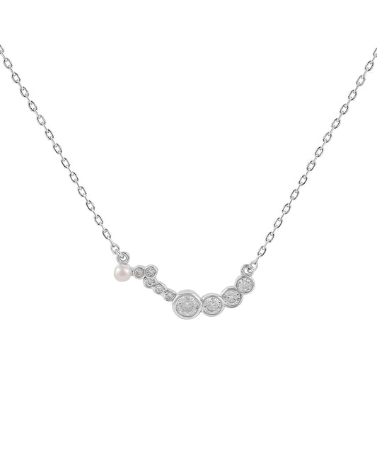 Harper necklace — silver, pearl necklace in 925 sterling silver, freshwater pearls
