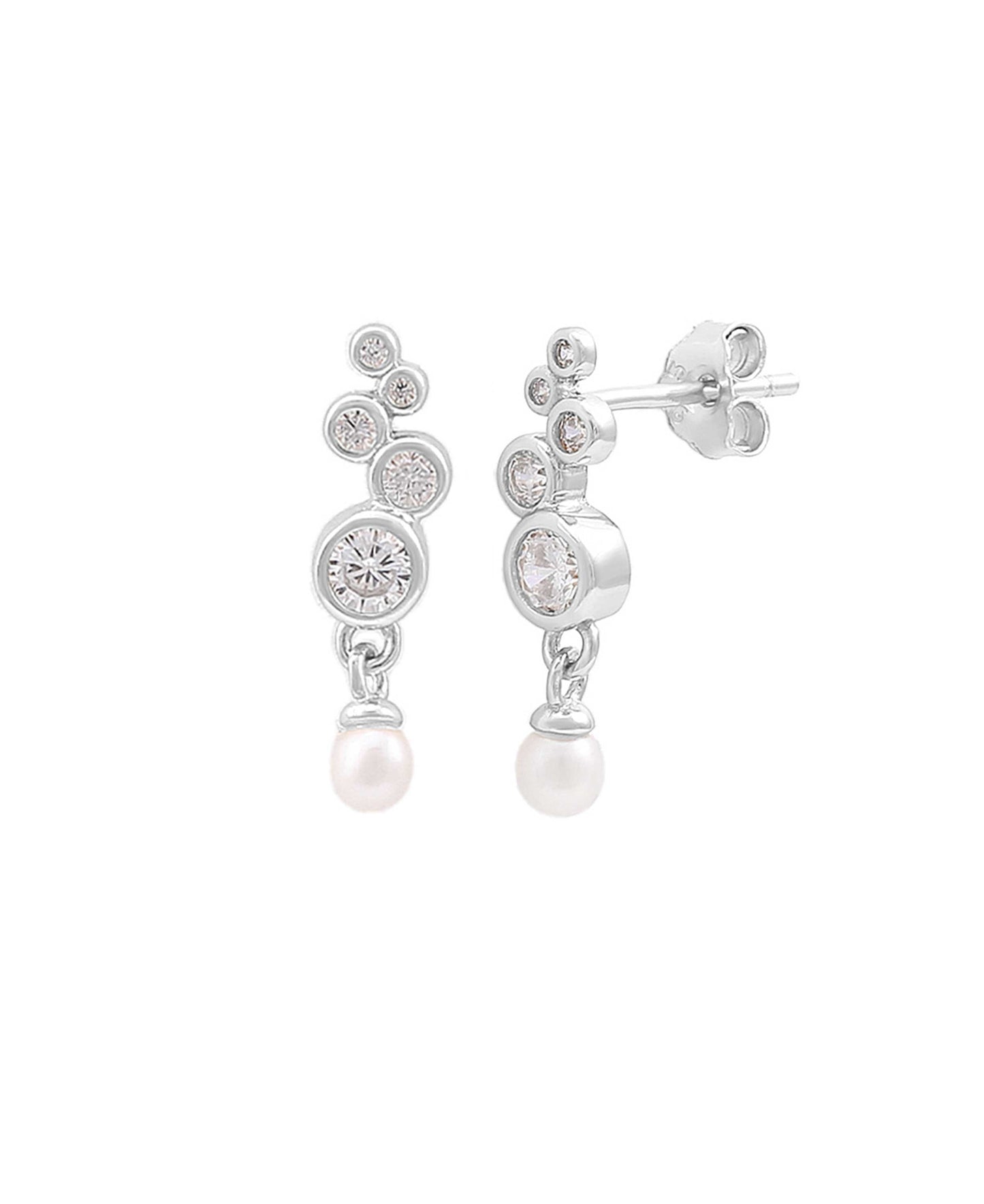 Sienna pearl earrings in  — earrings in 925 sterling silver, freshwater pearls
