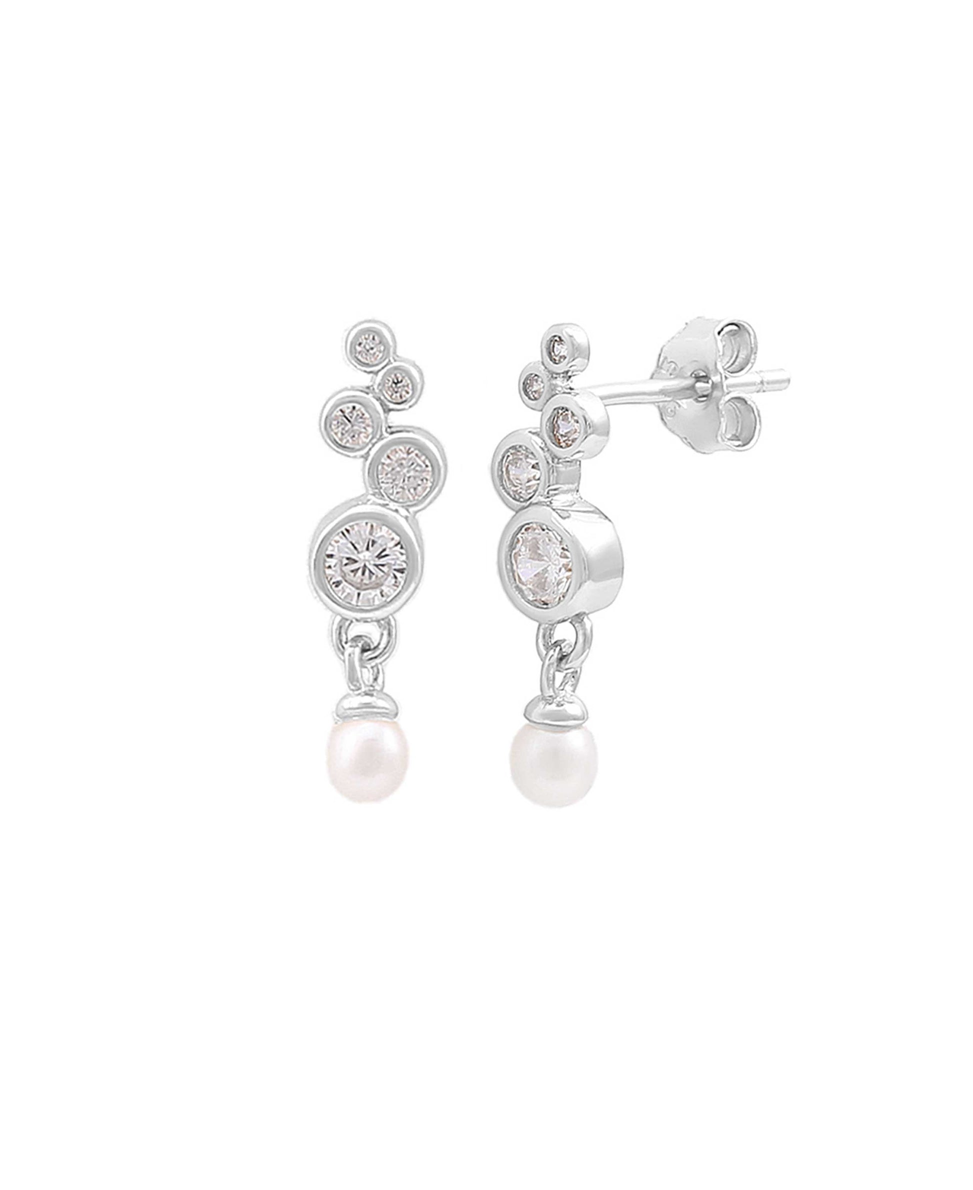 Sienna pearl earrings in  — earrings in 925 sterling silver, freshwater pearls