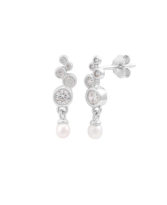 Sienna pearl earrings in  — earrings in 925 sterling silver, freshwater pearls