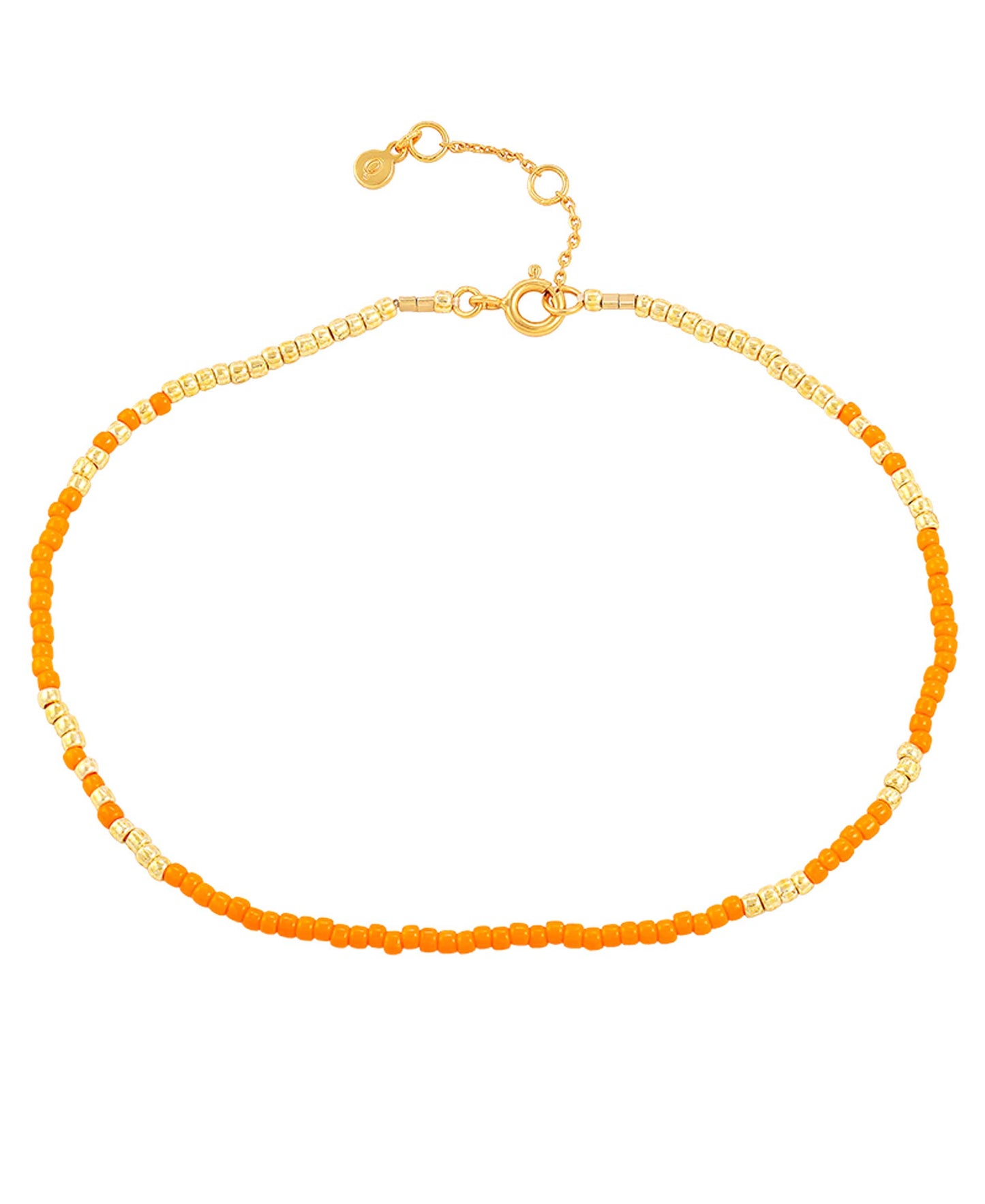 Orange Mila anklet in — anklet in gold-plated 925 sterling silver