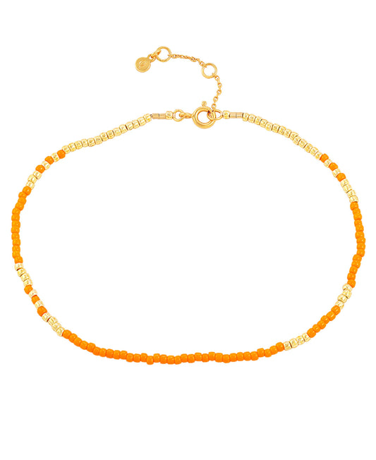 Orange Mila anklet in  — anklet in gold-plated 925 sterling silver