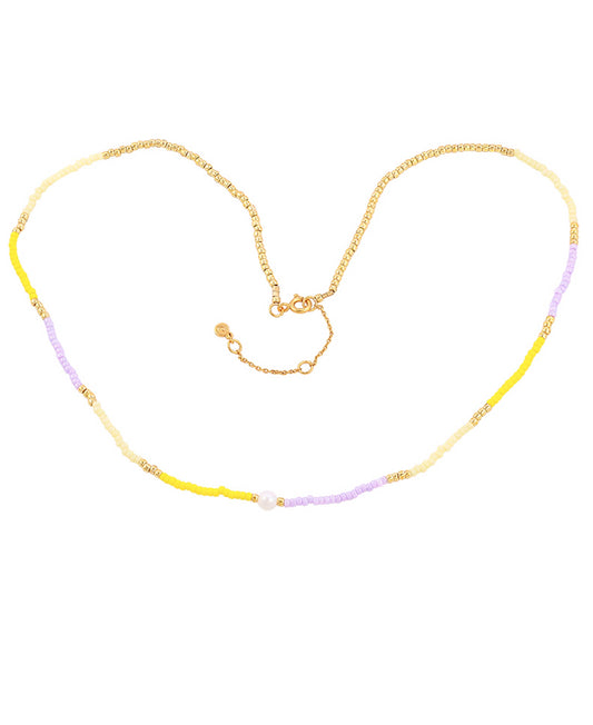 Madison necklace — gold, silver, pearl necklace in gold-plated 925 sterling silver, freshwater pearls