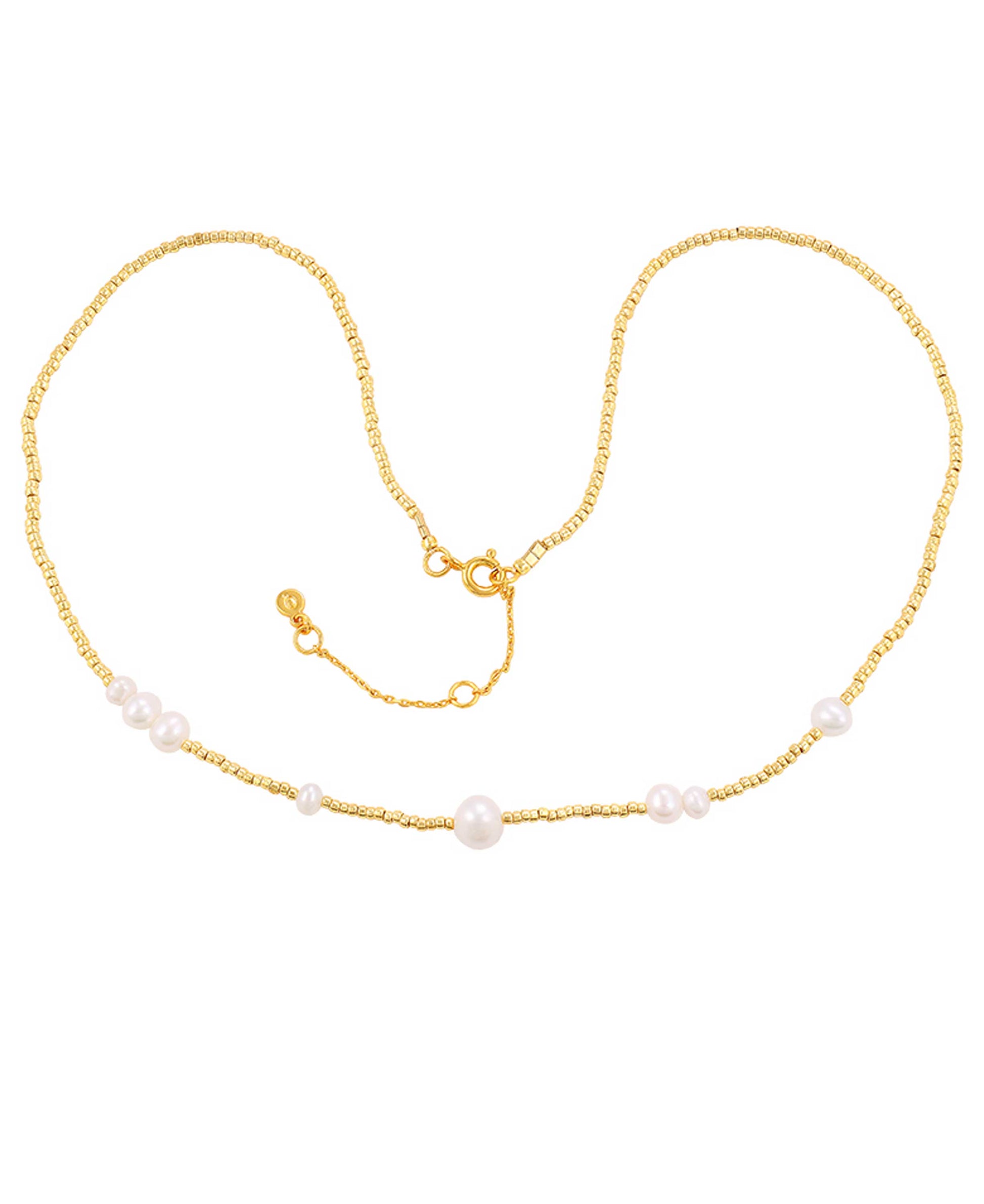 Aria necklace in  — necklace in gold-plated 925 sterling silver, freshwater pearls