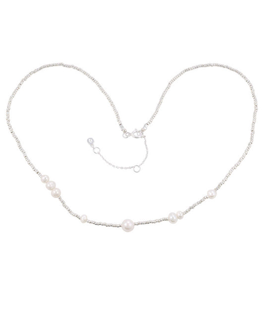 Aria necklace in  — necklace in 925 sterling silver, freshwater pearls