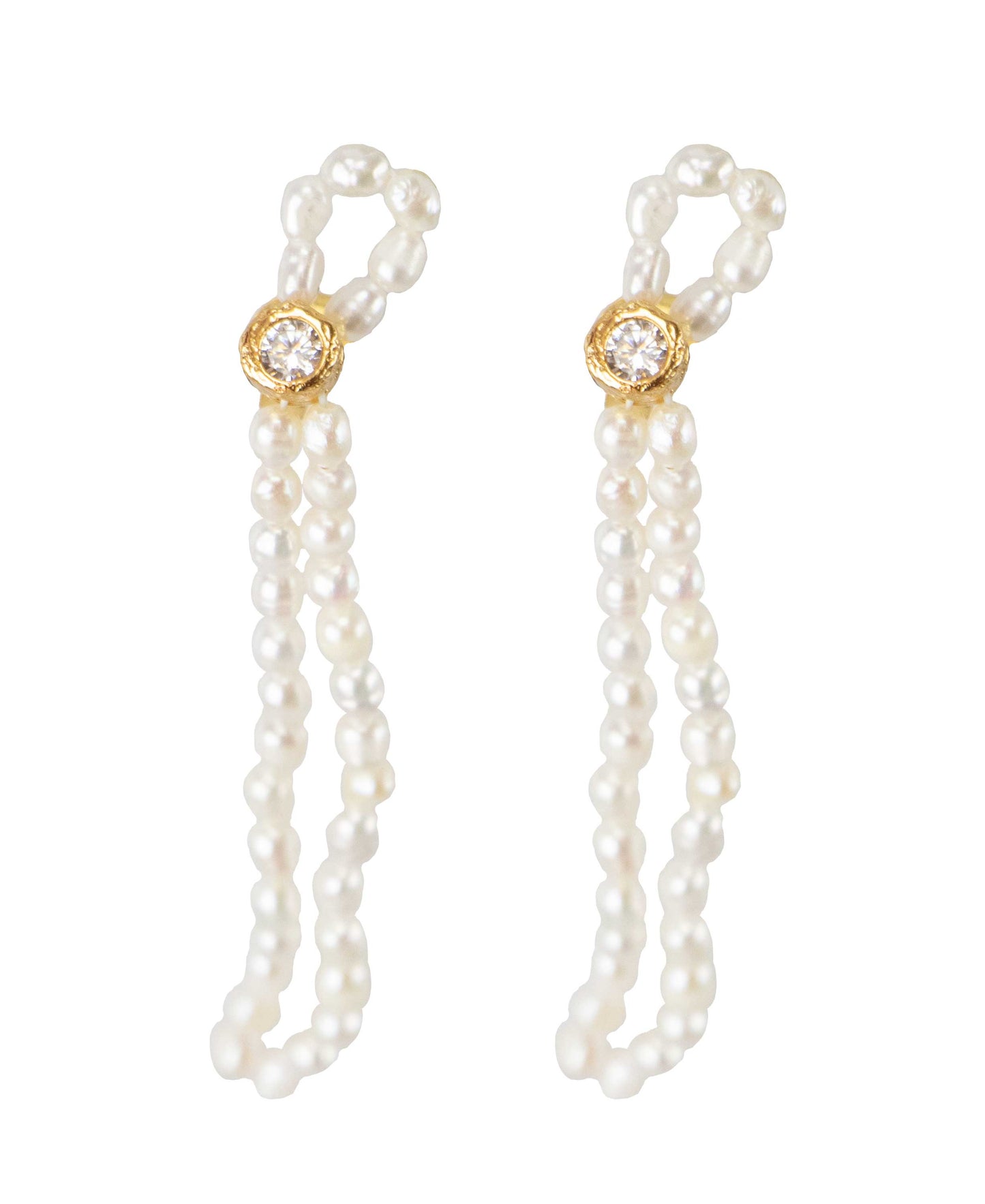 Lustre earrings in — earrings in 18k gold-plated 925 sterling silver