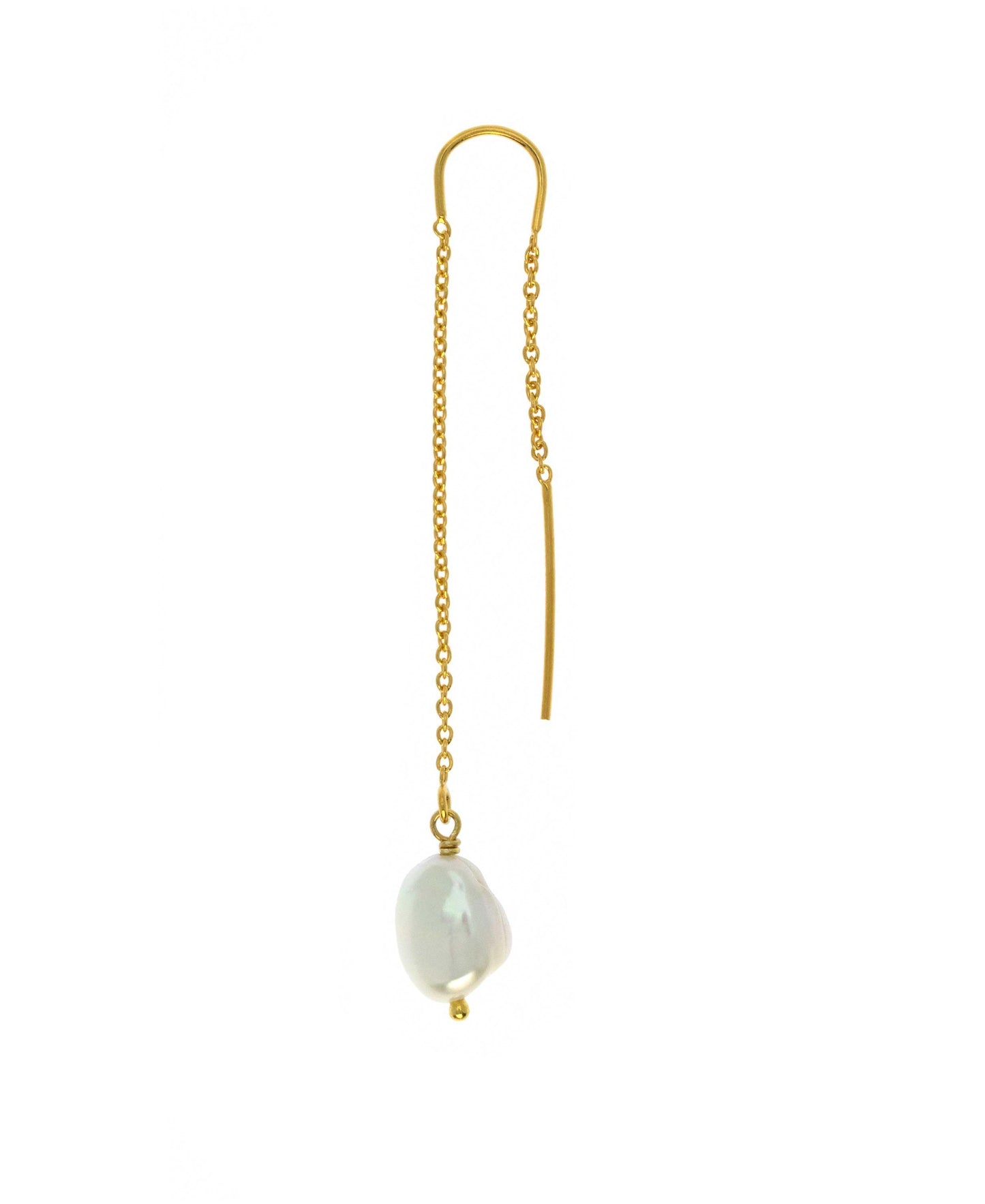 Coco earrings in — earrings in 18k gold-plated 925 sterling silver, freshwater pearls