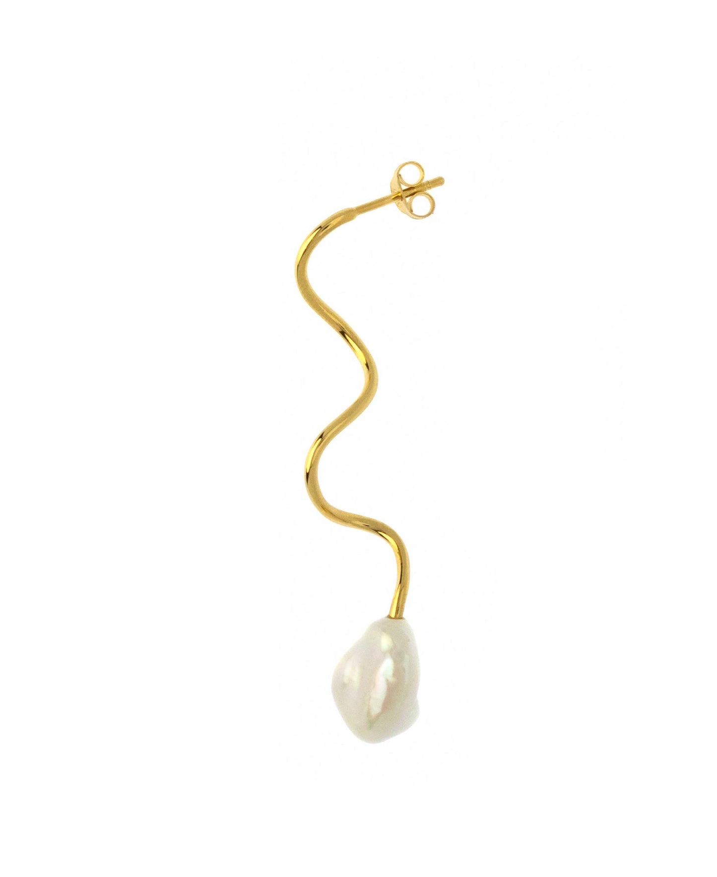 Billie earrings in — earrings in gold-plated 925 sterling silver, freshwater pearls