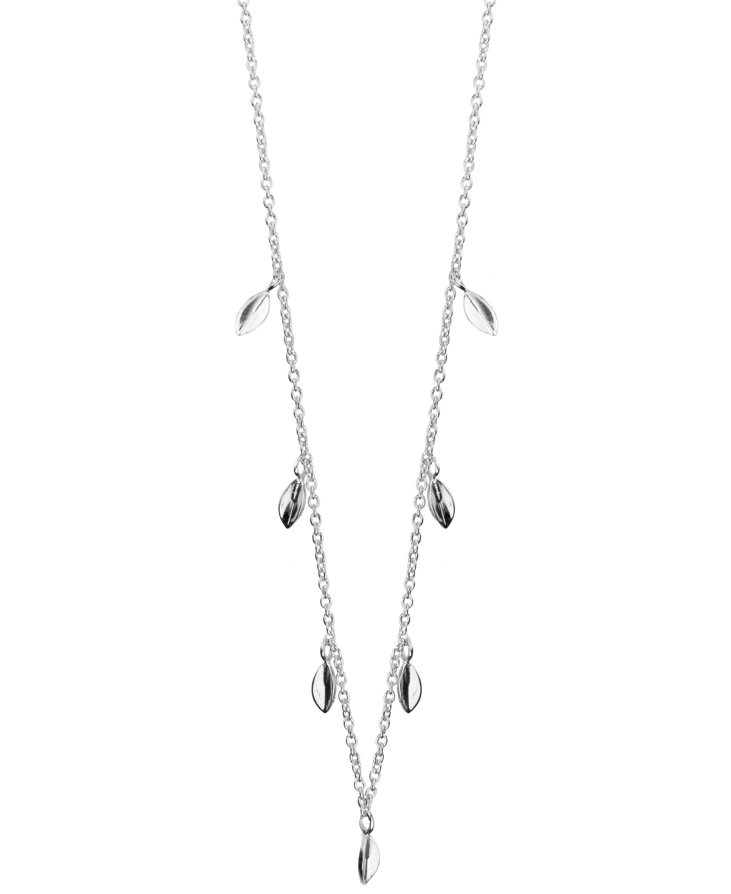 Mini leaf necklace — silver necklace in 925 sterling silver