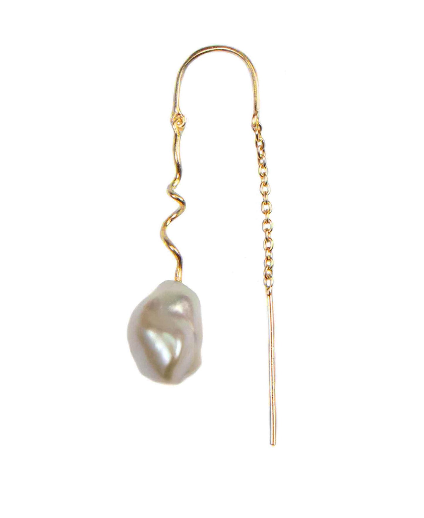 Dione earrings in — earrings in 18k gold-plated 925 sterling silver, freshwater pearls