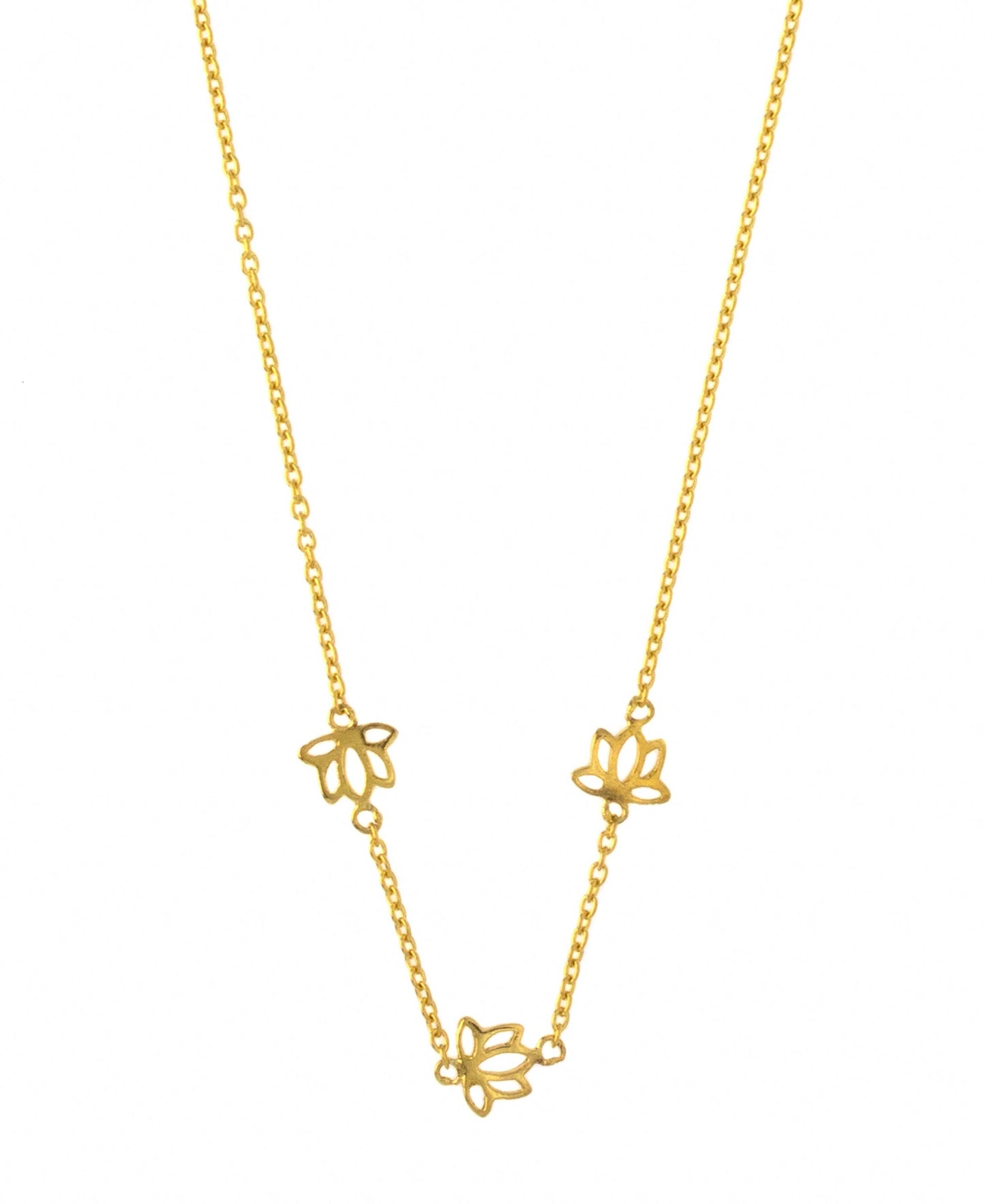 Lotus necklace in  — necklace in 18k gold-plated 925 sterling silver