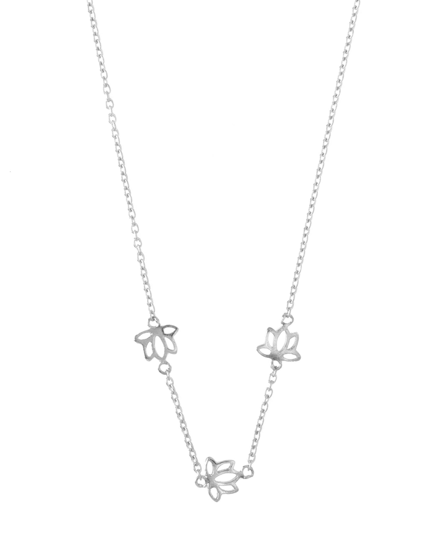 Lotus necklace in — necklace in 925 sterling silver