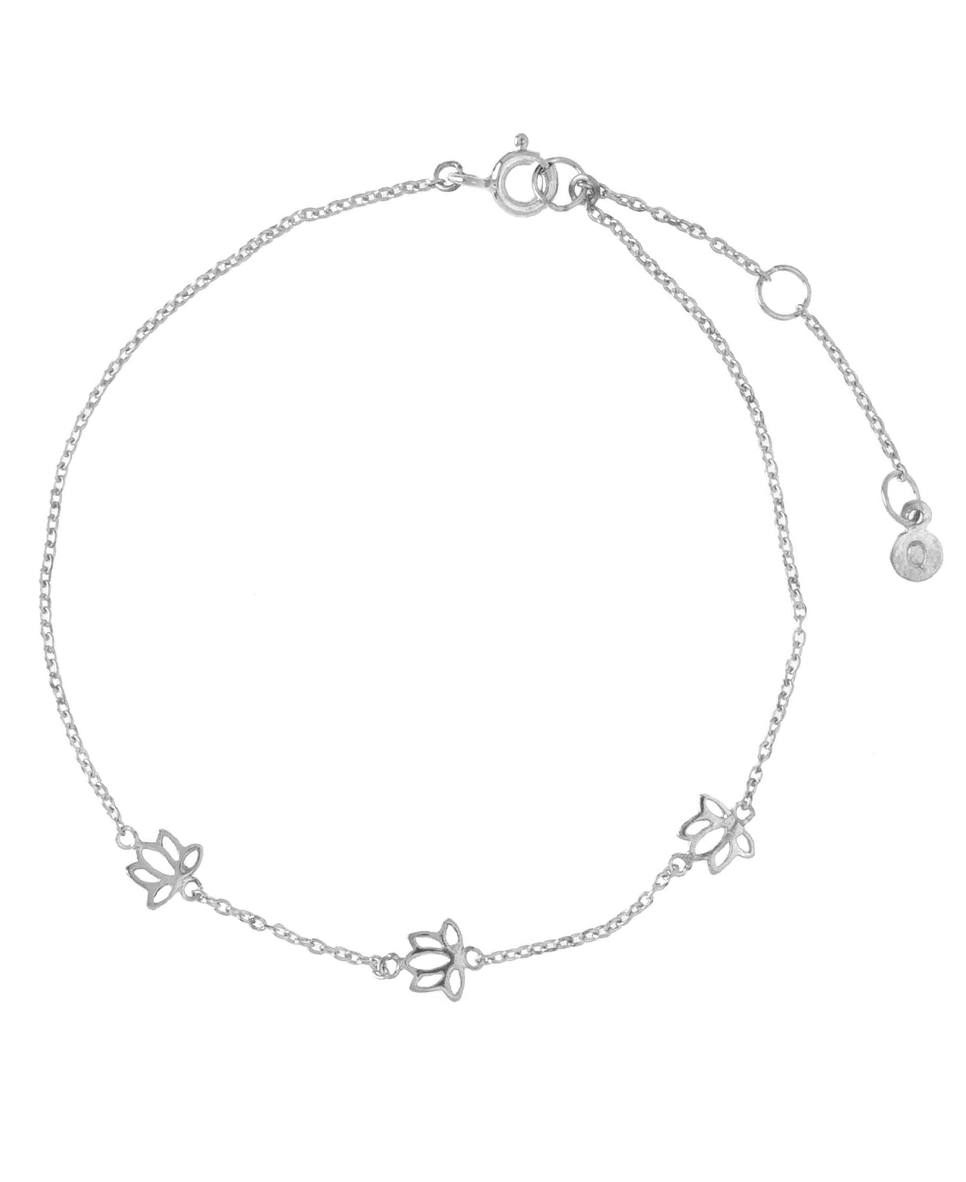 Lotus anklet — silver anklet in 925 sterling silver