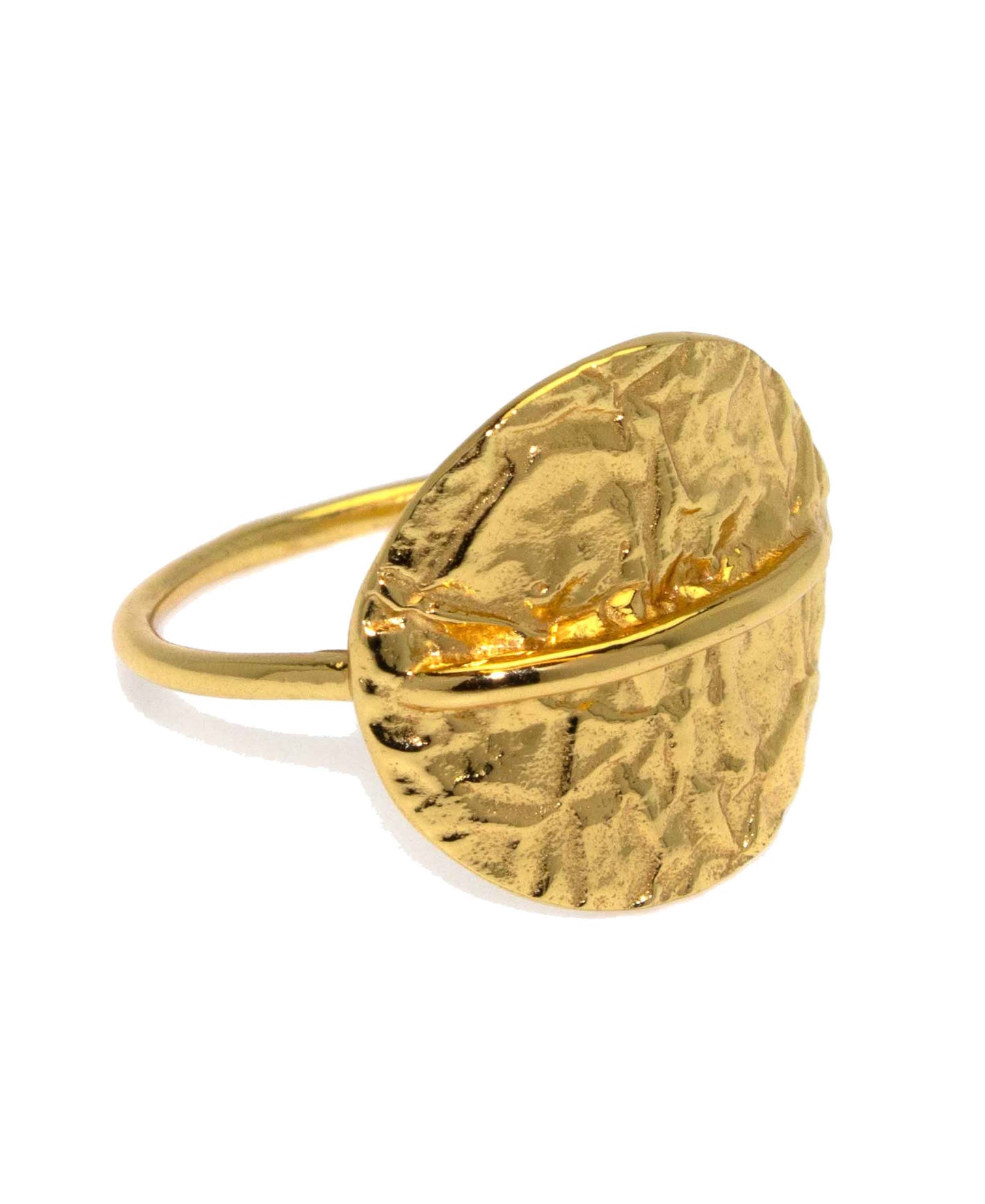 Cora ring — gold, silver ring in gold-plated 925 sterling silver