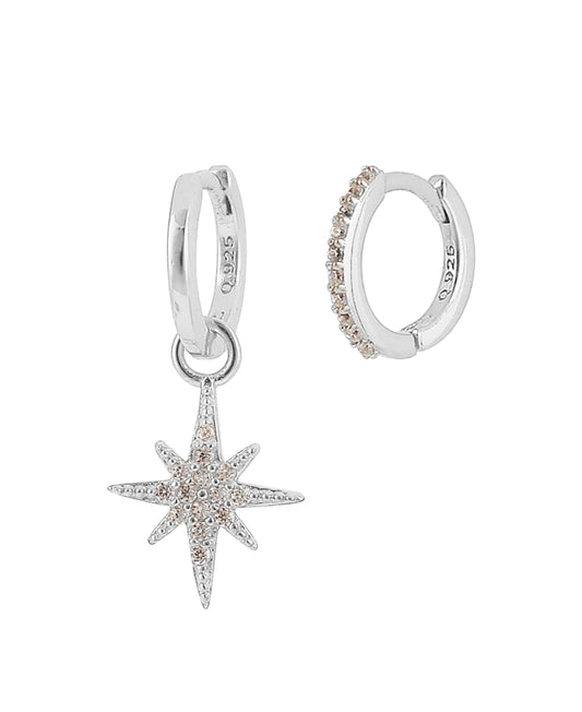 Northern star earrings — silver earrings in 925 sterling silver