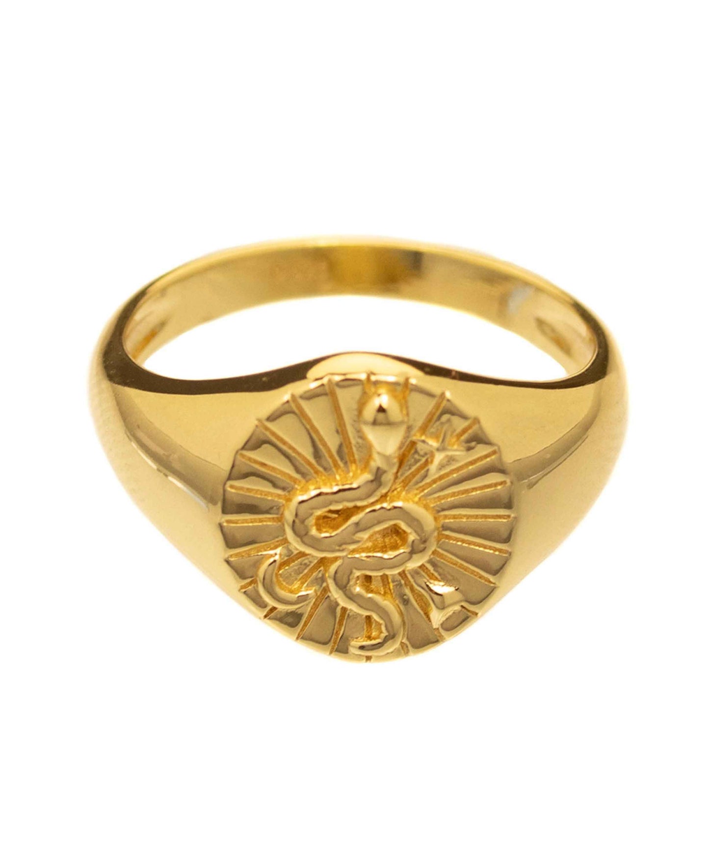 Snake ring — gold, silver ring in gold-plated 925 sterling silver