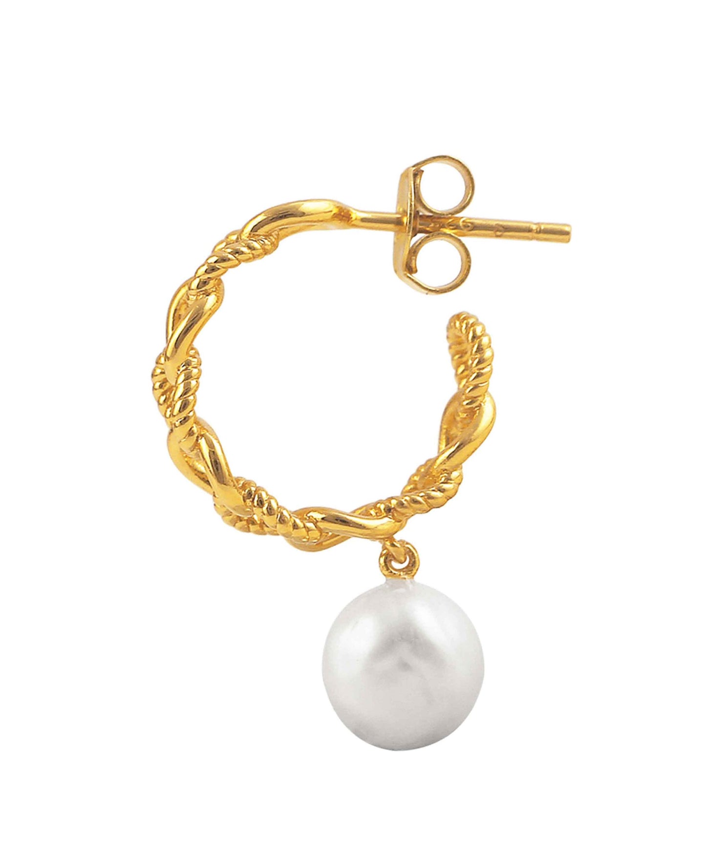 Eleonora in — earrings in gold-plated 925 sterling silver, freshwater pearls