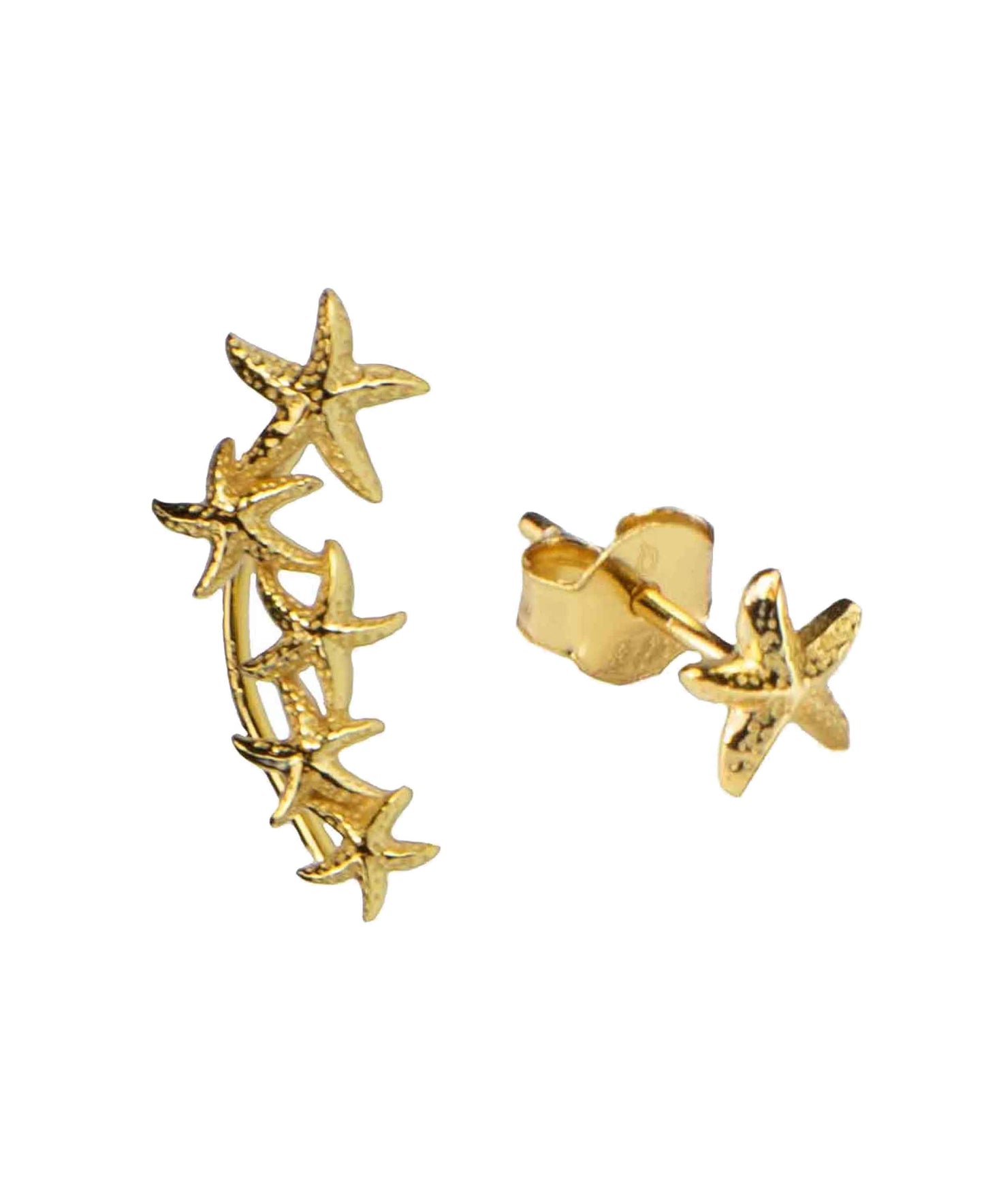 Mazu earrings — gold, silver earrings in 18k gold-plated 925 sterling silver