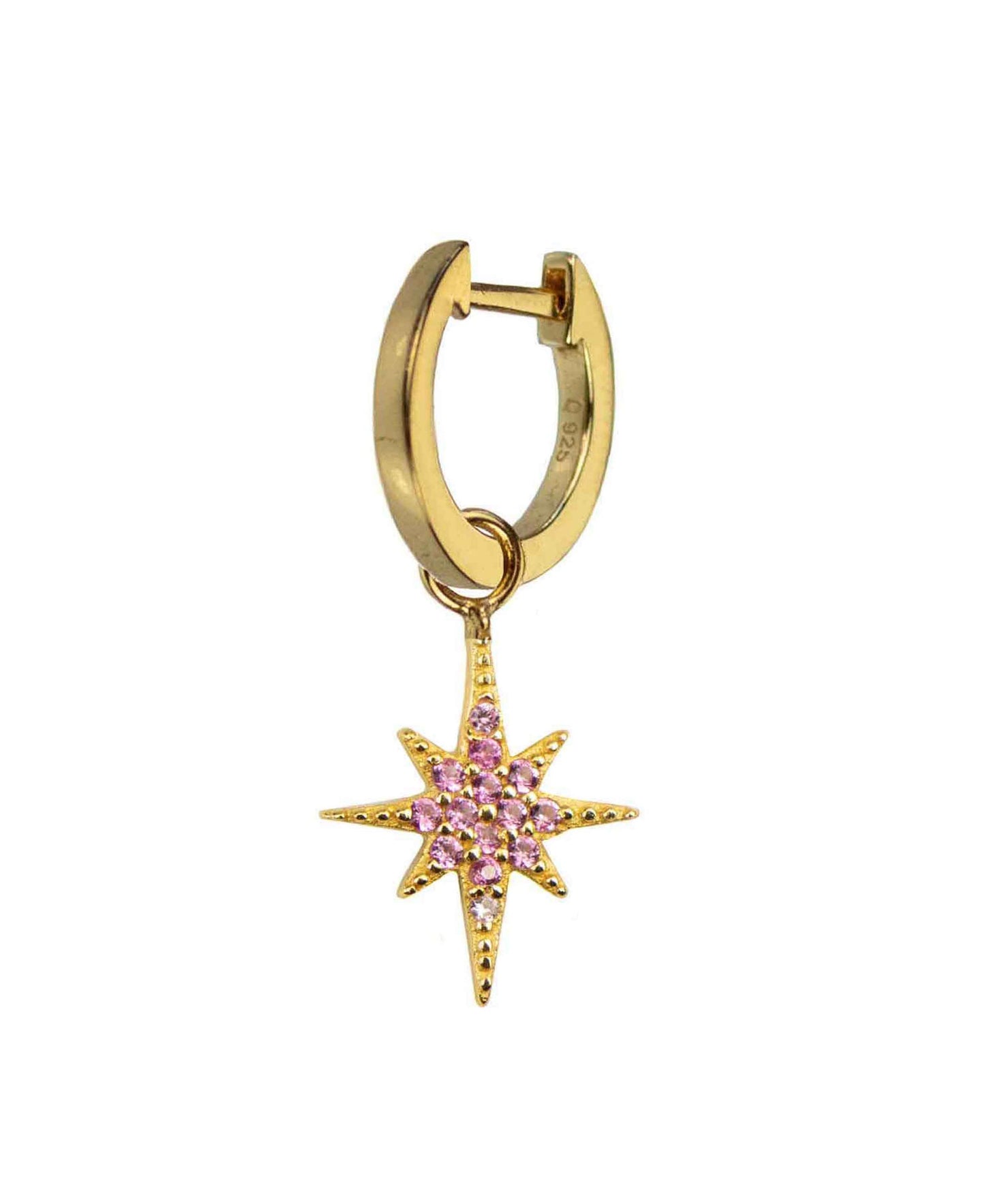 Double northern star earrings in — earrings in gold-plated 925 sterling silver