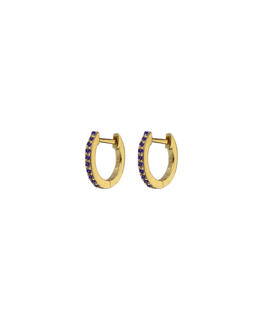 Hultquist x Heroines Esta violet in  — earrings in 18k gold-plated 925 sterling silver