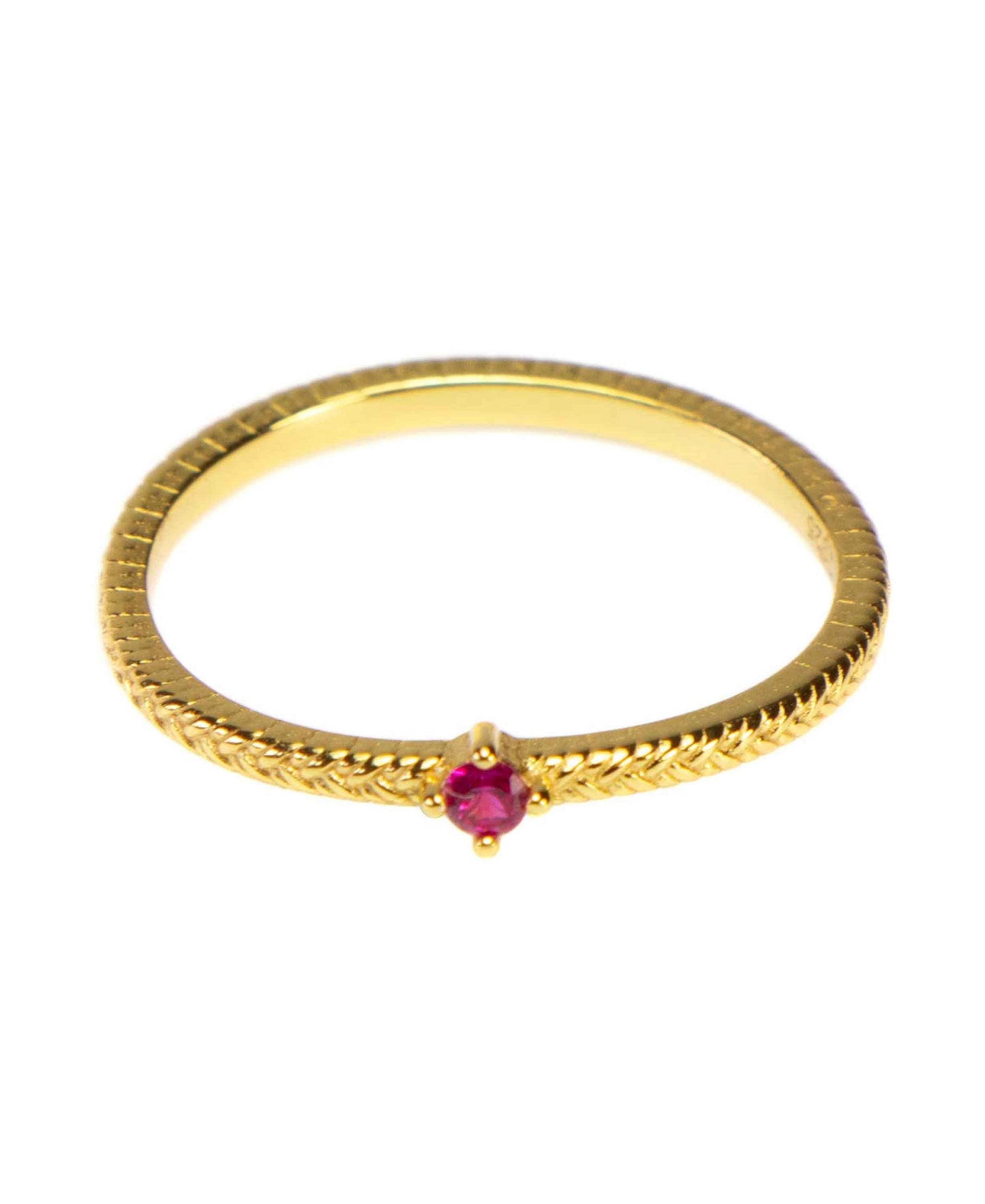 Eliza ring — gold, silver ring in gold-plated 925 sterling silver