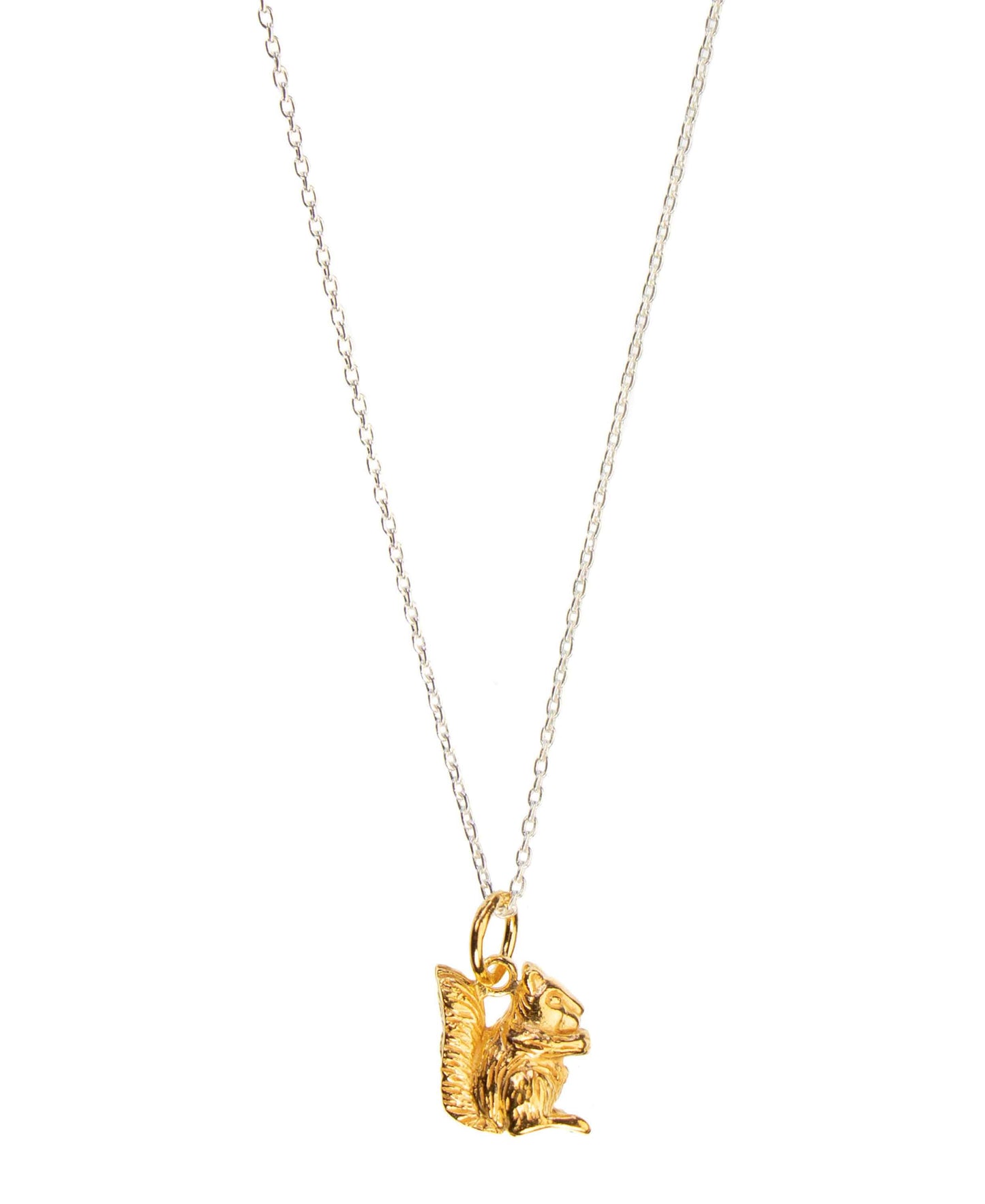 Squirrel necklace — gold, silver necklace in gold-plated 925 sterling silver