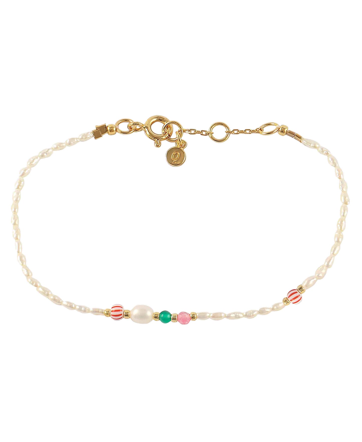 Leonora bracelet — gold, silver bracelet in gold-plated 925 sterling silver, freshwater pearls